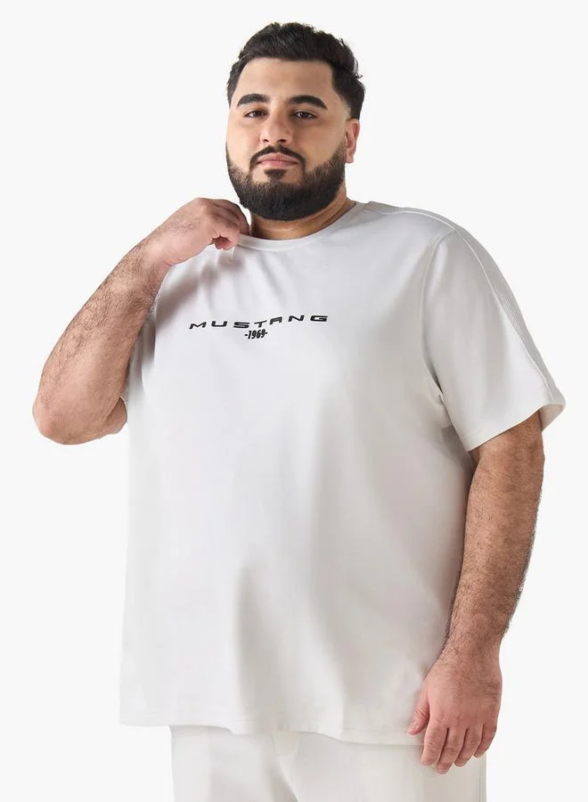 Maxim Men Regular Fit Round Neck Short Sleeve Mustang Ford Print T-shirt